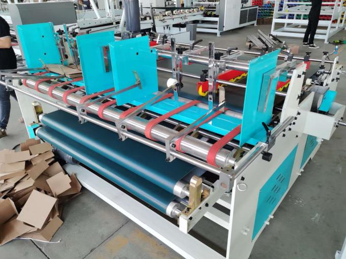 Automatic Box Folder Gluer Machine , Semi Auto Corrugated Box Machine