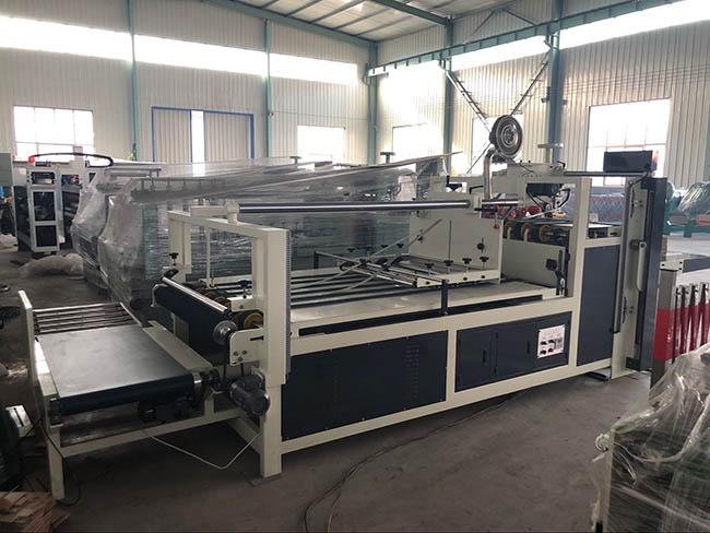 Automatic Corrugated Box Folder Gluer Machine Blue Color Computer Adjust