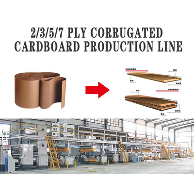 3 Ply 5 Ply 7 Ply Full Automatic Corrugated Board Production Line
