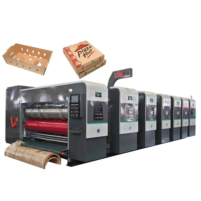 Bottom Print 4 Color Corrugated Boxes Production Line Carton Box Packing Machine Corrugated Box Slotter Die Cut Machine