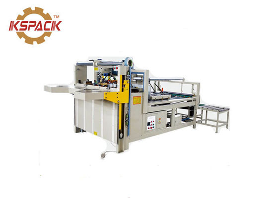 Semi Automatic Box Folder Gluer Machine , Carton Box Folding Machine