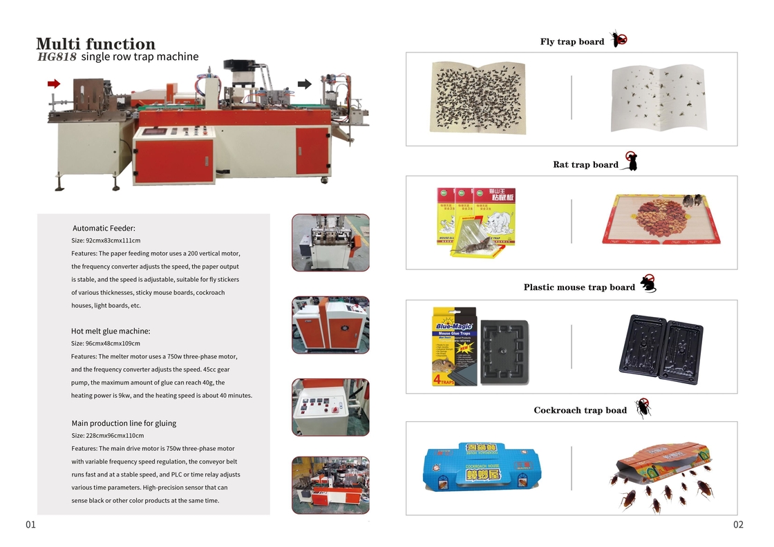 Pest Control Rat Glue Trap Making Machine With Put Buttons