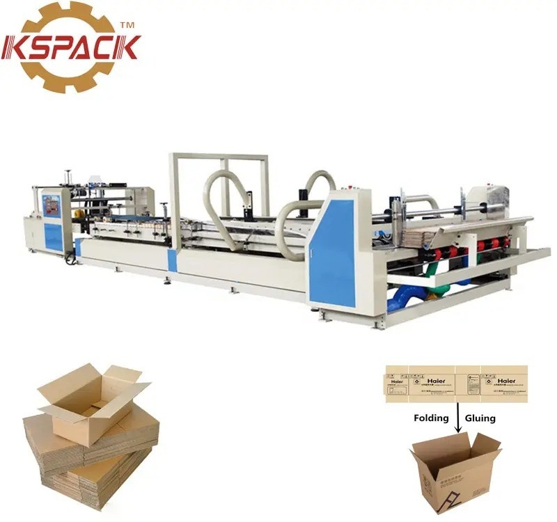 Automatically Carton Box Folder Gluer Machine 3Phase 380V50HZ Ks-Qzd2800