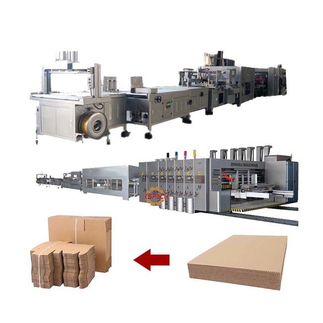 Automatic Corrugated Box Printing Machine Folder Gluer Product Line