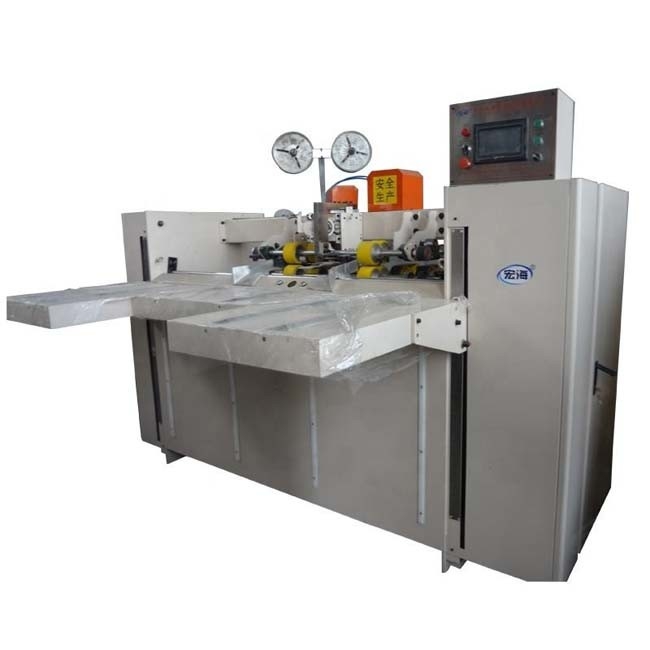 Semi Automatic Box Folder Gluer Machine With PLC Single Person