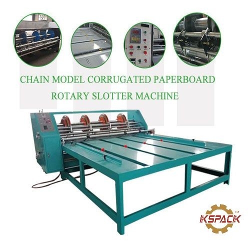 Chain Feeder Rotary Slotting Creasing Cutting Carton Box Making Machinery