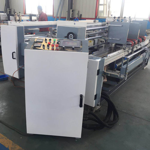 Semi Auto Hot Melt Adhesive Box Folder Gluer Machine Double - Piece