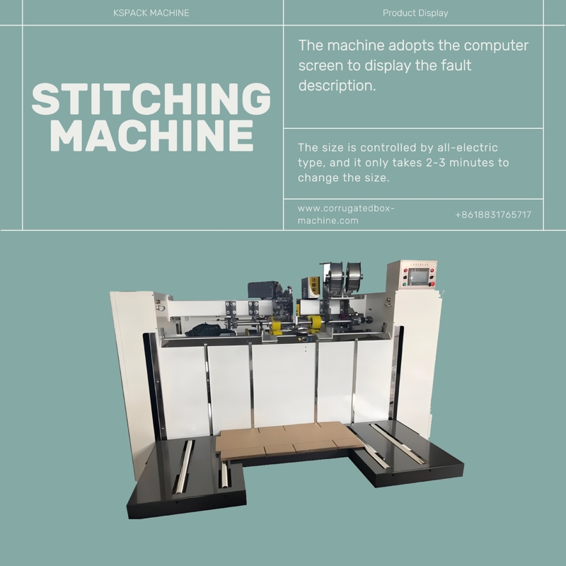 Semi Auto White Carton Box Stitching Machine 3600mm