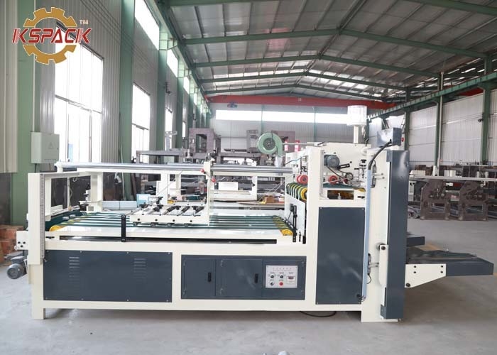 Semi Automatic Corrugated Box Folder Gluer Machine 4 KW PLC Control