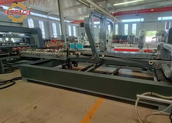 Semi Auto Blue Box Folder Gluer Machine Box Size 2800mm ~ 600mm