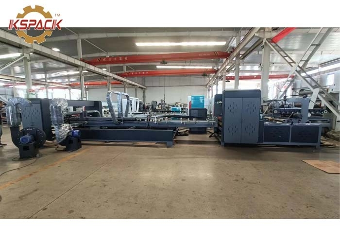 Semi Auto Blue Box Folder Gluer Machine Box Size 2800mm ~ 600mm