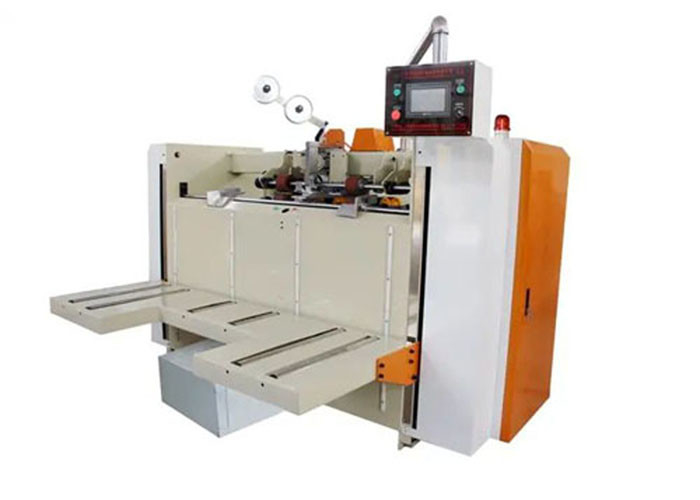 Semi Automatic Double Pieces Carton Box Stitching Machine 2500mm Size Box