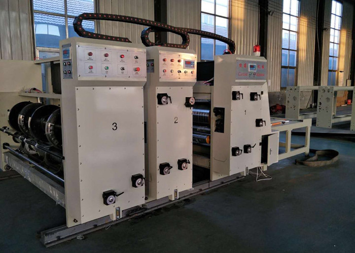 Chain Feed 3 Colors Corrugated Box Printing Machine 1200x2400mm Slotter Machinery