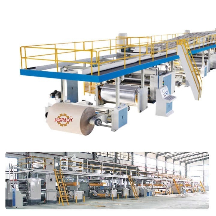 Automation 5 Ply Corrugated Board Production Line 1600mm Width 80 Speed