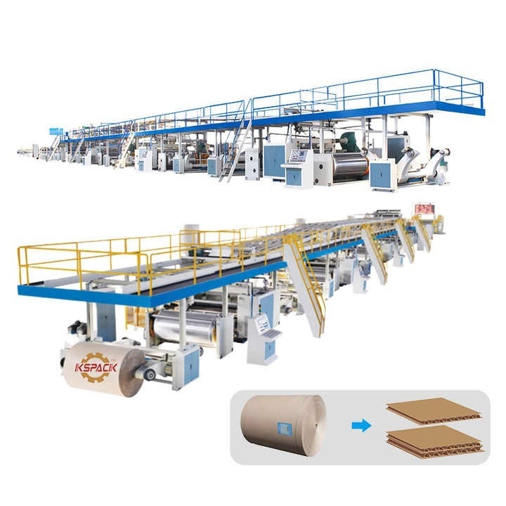 Automation 5 Ply Corrugated Board Production Line 1600mm Width 80 Speed