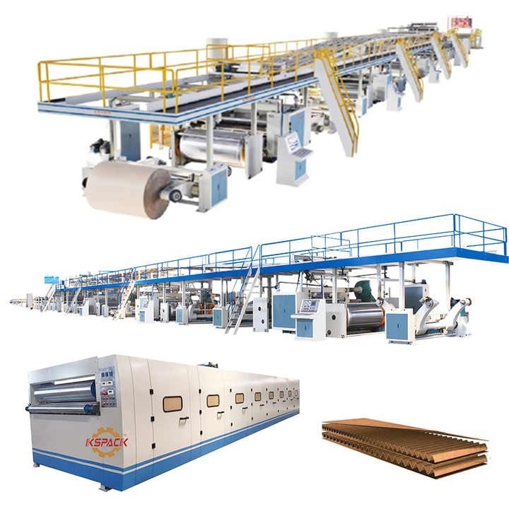 High Speed Automation 3 Ply Corrugated Board Production Line 1200mm Width 180 Speed