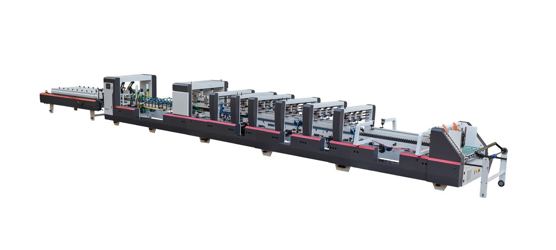 Automatic 4 And 6 Points Box Folder Gluer Machine 1200PCS Group For Any Size Box