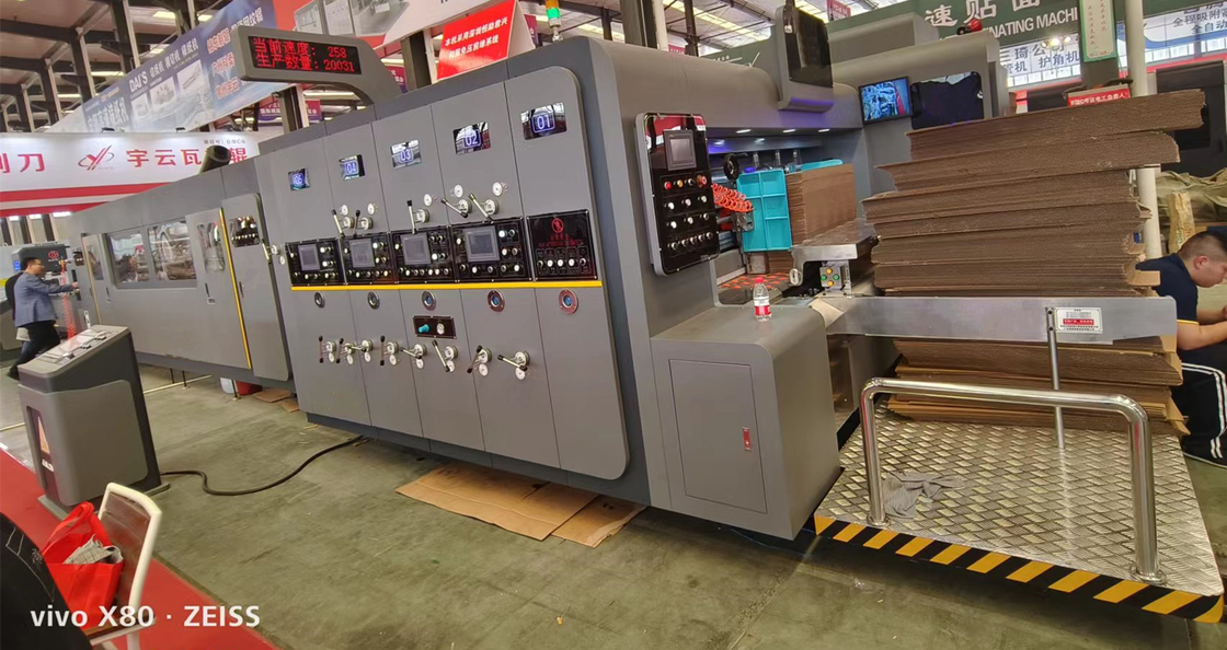 Flexo Box Packaging Forming Carton Slotting Die Cutting Making Fold Glue Bundling Machine