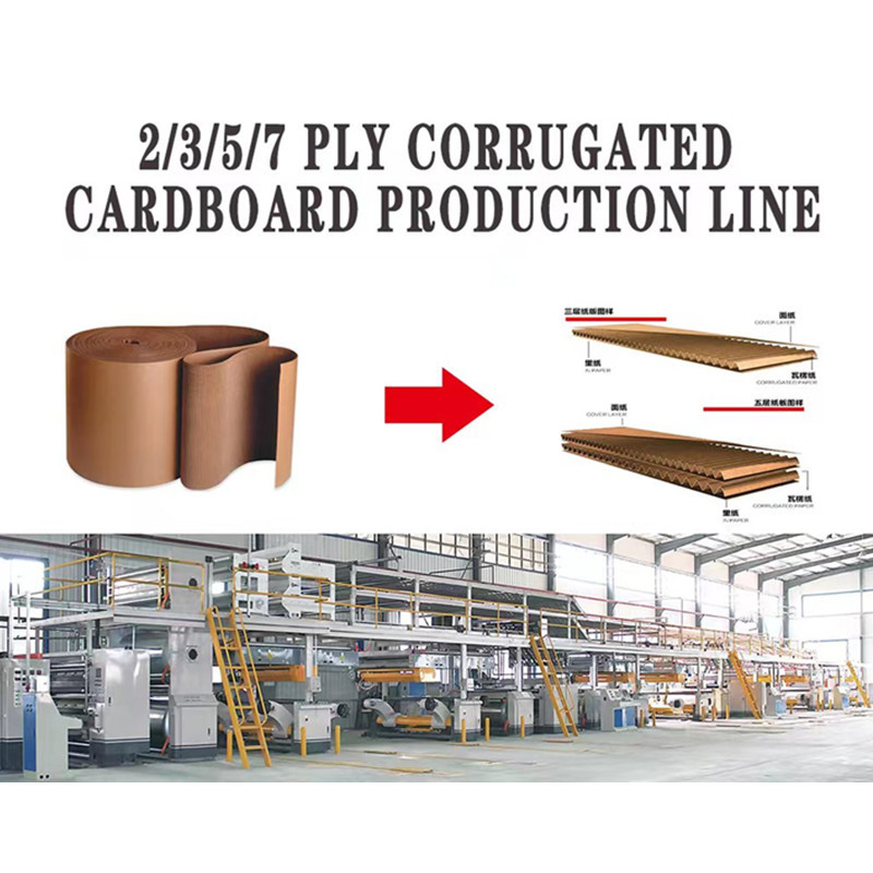 3 Ply 5 Ply 7 Ply Full Automatic Corrugated Board Production Line
