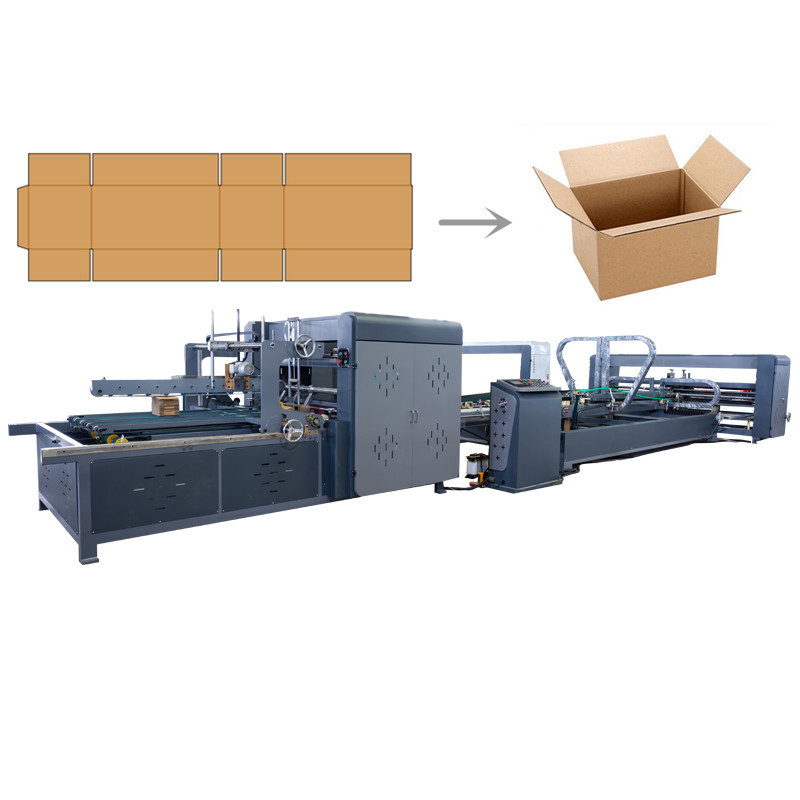 Steel 2400 Fully Automatic Carton Folding And Gluing Machine