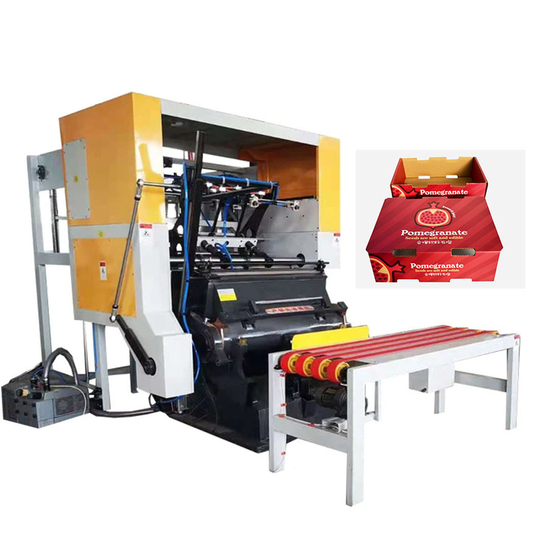 Automatic Corrugated Box Die Cutting Machine For Pizza Box 1600*1200