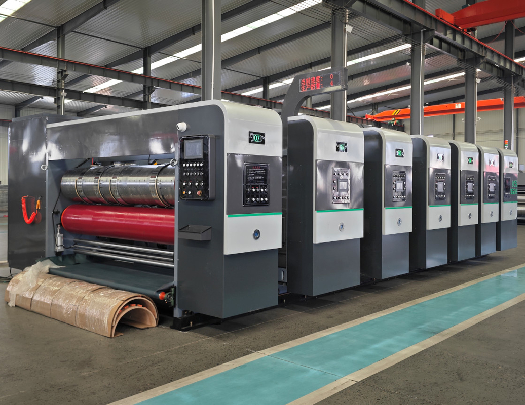 Corrugated Carton Manufacturing Machinery Under Printing Machine 4 Color Under-Print Slotter Die Cutter
