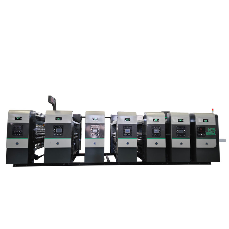 Bottom Print 4 Color Corrugated Boxes Production Line Carton Box Packing Machine Corrugated Box Slotter Die Cut Machine
