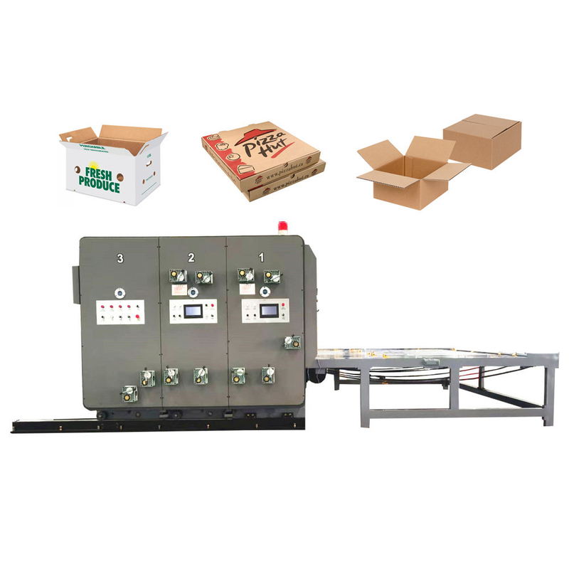 Semi Automatic Chain Feeding Flexo Paperboard Printer Slotter Die Cutter Machine Corrugados Cardboard Making Machine
