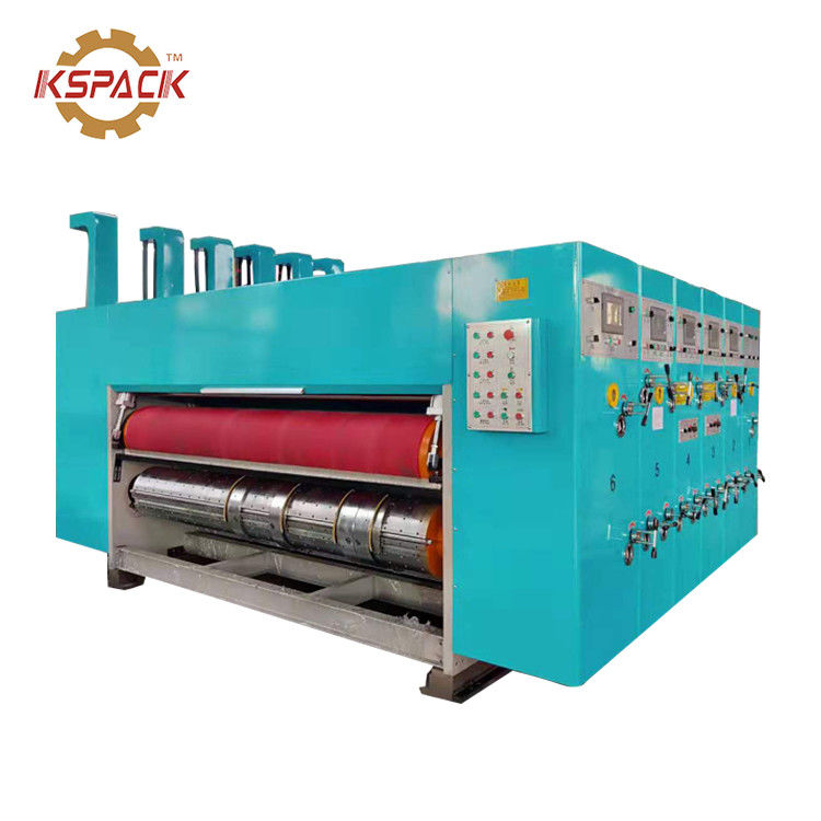 Auto Feeder 4 Color Corrugated Box Printing Machine Slotter Stacker