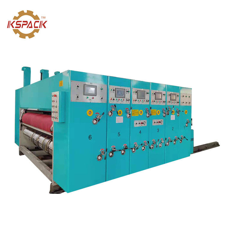 Auto Feeder 4 Color Corrugated Box Printing Machine Slotter Stacker