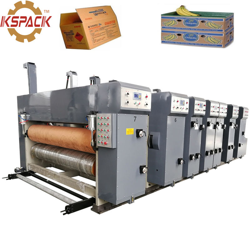 lead edge feed pizza box 5 color middel speed  Automatic Printing slotter and Die Cutting for Corrugated Paper Box