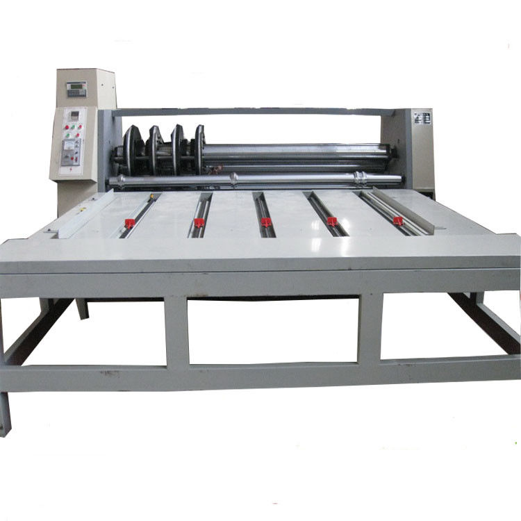 Electric Rotary Slotter Machine With Chain Feed Paper Four Knifes Semi Automated