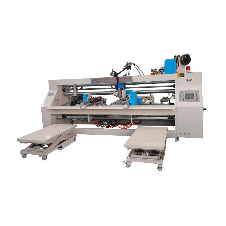 Semi Automatic Carton Box Stitching Machine Two Piece Single Piece