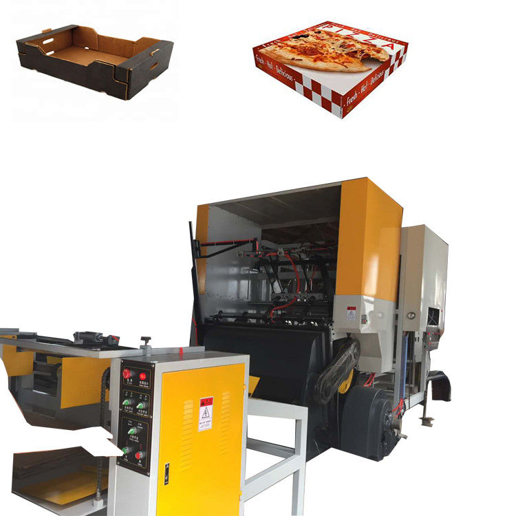 Automatic Stacker Corrugated Box Die Cutting Machine 1.5KW Pizza Box Making Machine