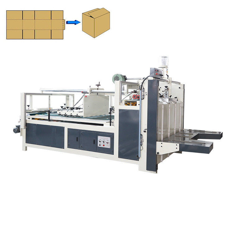 Semi-auto Box Folder Gluer Machine For shipping Box Forming Easy to operate machine