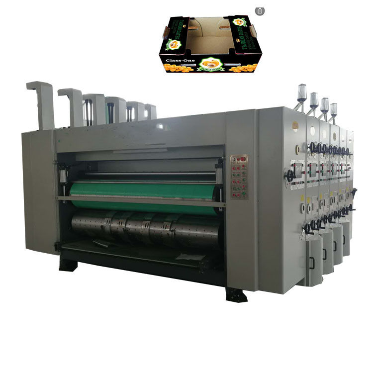Flexo Paper Slotter Stacker Plc Corrugated Printing Machine