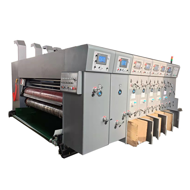 Plc Touch Screen Printing Slotting Die Cutting Machine For Corrugated Carton Box