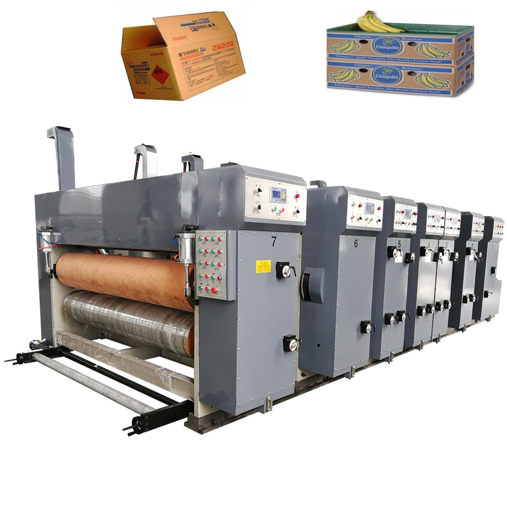 PLC Slotting Die Cutting Carton Box Printing Machine Automatic