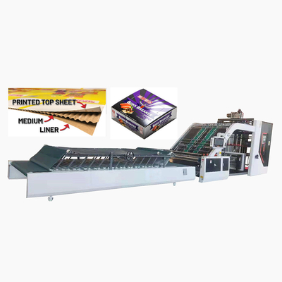 Carton Box Making Fully Automatic Flute Laminating Machine For 3 Ply And 5 Ply Cardboard