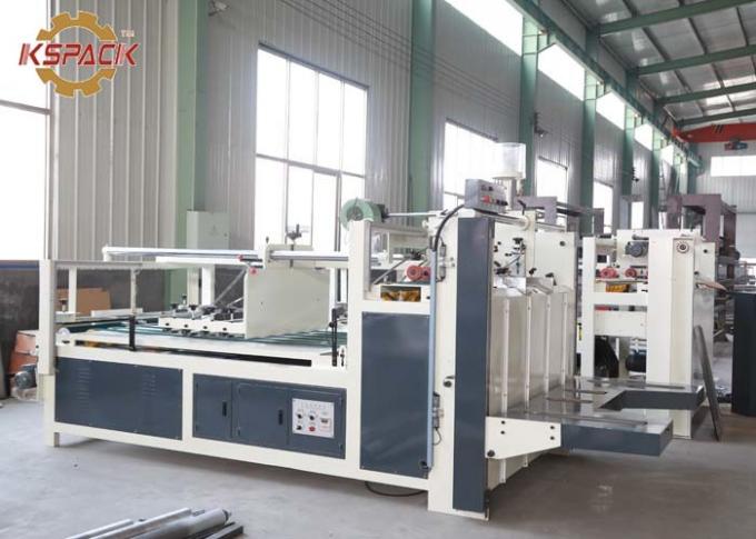 Check Folder Machine Remark Semi Automatic Corrugated Box Folder Gluer Machine 4 KW PLC Control